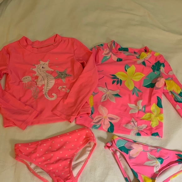 Carter's Pink Sea Life Rashguard Set - Picture 5 of 5